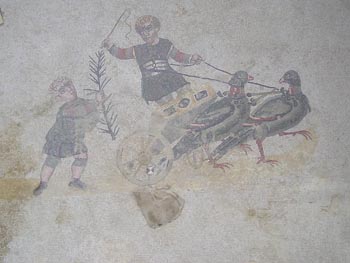 Detalle de los mosaicos de Villa Armerina